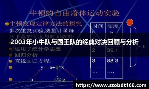 2003年小牛队与国王队的经典对决回顾与分析